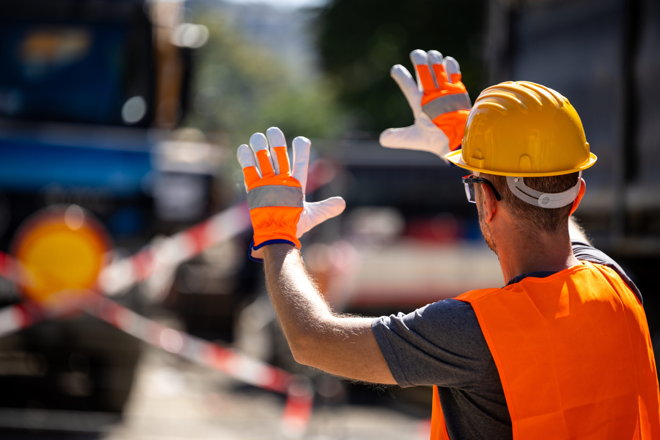 Salus Traffic crew members in high-visibility gear at a work zone